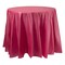 Burgundy Round Disposable Plastic Tablecloths - 84" (96 Tablecloths)